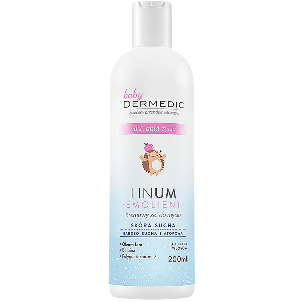 Гель для умывания Dermedic Emolient Linum Baby кремовый для детей 200мл №1