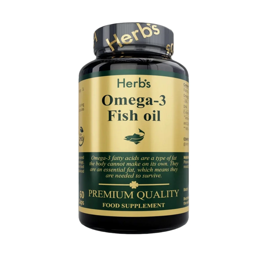 Омега-3 Рыбий жир 1000мг Herb's БАД капсулы мягкие 1,44г упаковка №60