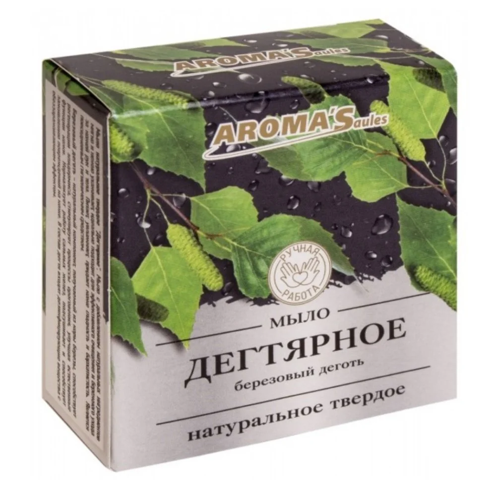 Мыло твердое натуральное "Дегтярное" 80г №1