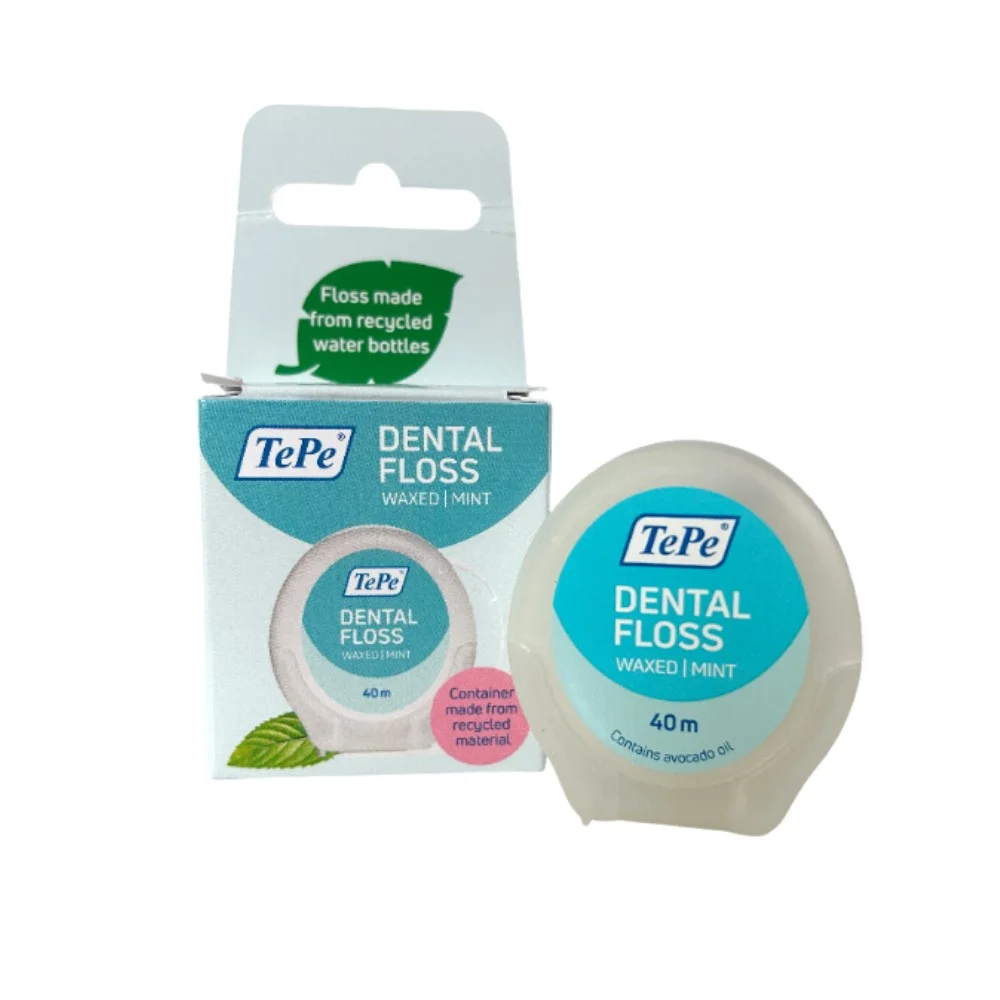 Зубная нить TePe Dental Floss мятная вощеная 40м №1