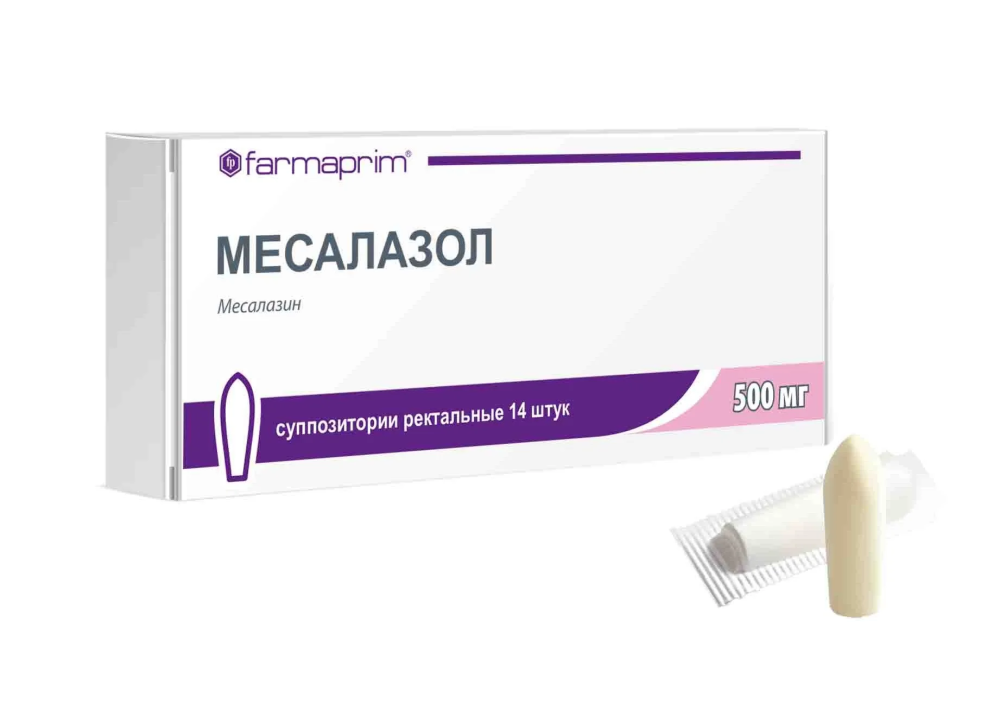 Месалазол суппозитории ректальн. 500мг упаковка №14