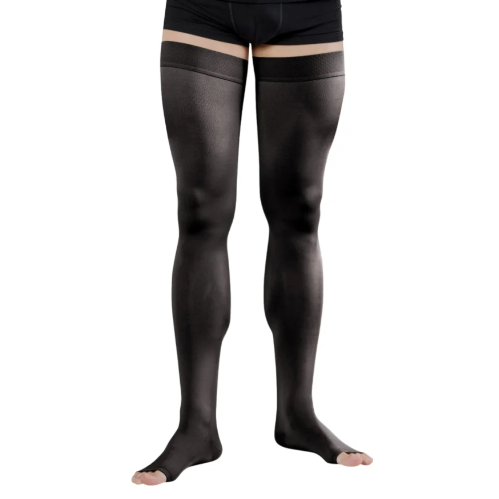 Чулки компрессионные ELAST 0403 LUX без мыска, унисекс, 2 кл. компрессии размер 2, рост 2, черный №1