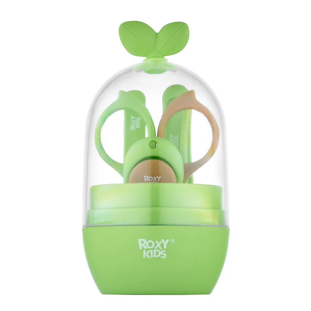 Набор маникюрный Roxy-Kids "Листик" зеленый с коричневым №1