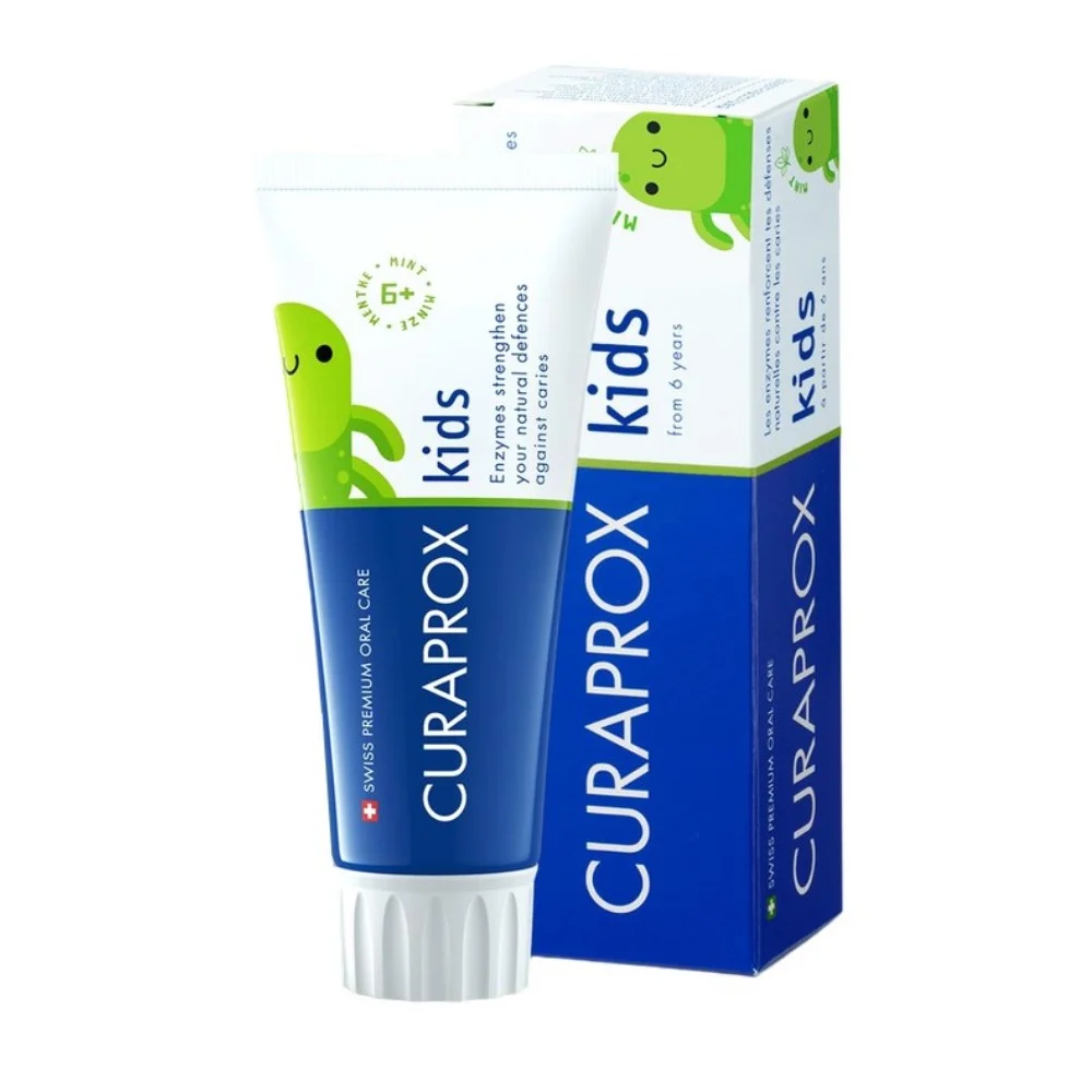 Зубная паста детская CURAPROX Kids 1450 для детей старше 6 лет со вкусом мяты 60мл №1
