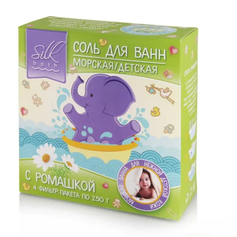 Соль для ванн детская с ромашкой 250г пакет №4