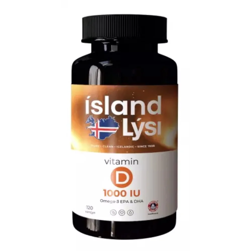 Витамин Д 1000 МЕ Омега-3 Lysi БАД капсулы банка №120