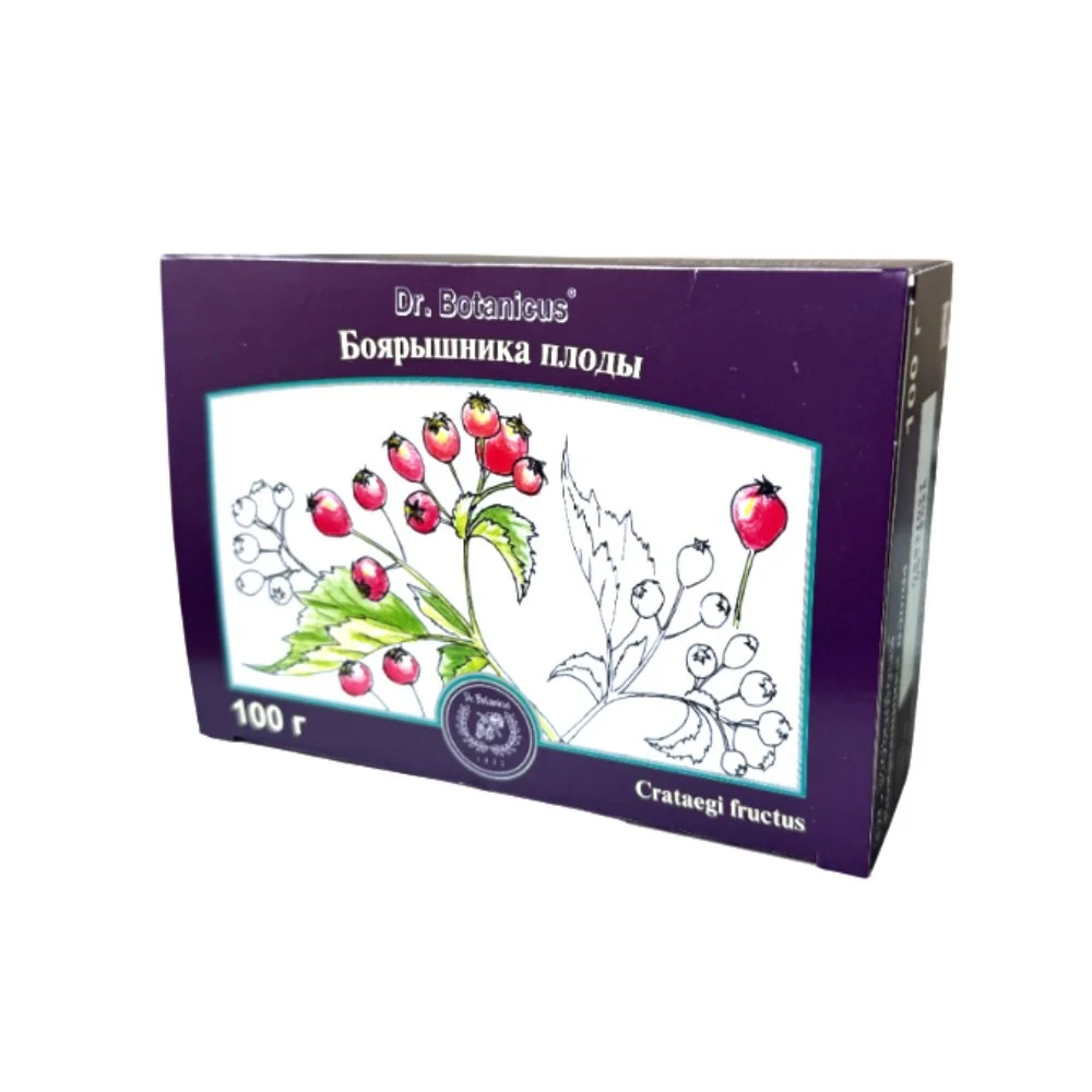 Боярышника плоды лек. сырье цельн. 100г упаковка №1