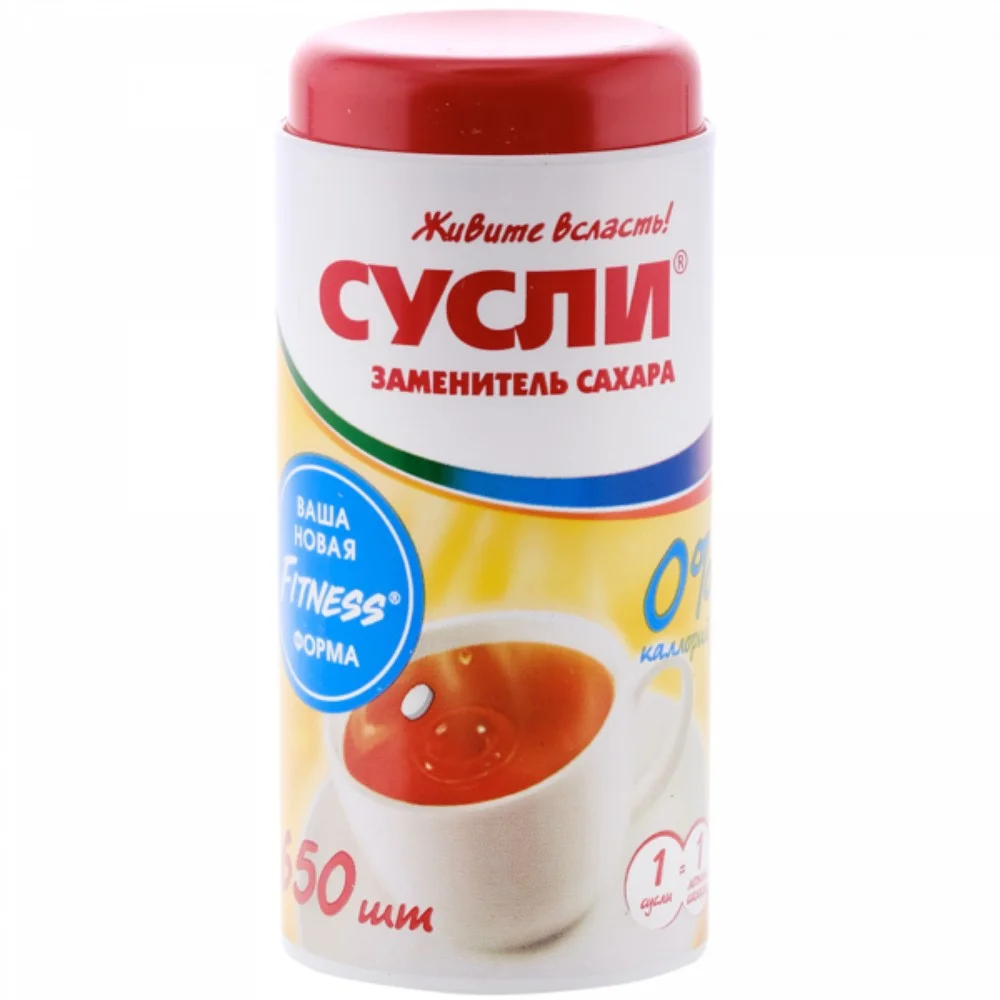 Сусли заменитель сахара таблетки 39г банка с дозатором №650