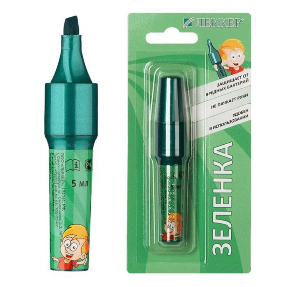 Леккер-Бз-2 (тип 2) устр-во полимерное с твердым пористым стержнем для хранения и нанесения спирт. р-ра бриллиантового зеленого 1% 5мл №1