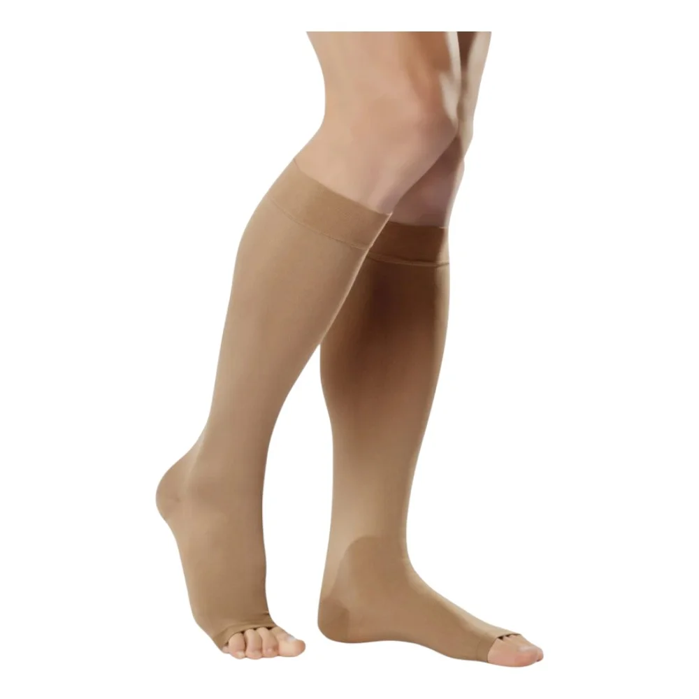 Гольфы компрессионные ELAST 0408 LUX без мыска, унисекс, 2 кл. компрессии размер 3, рост 2, карамель №1