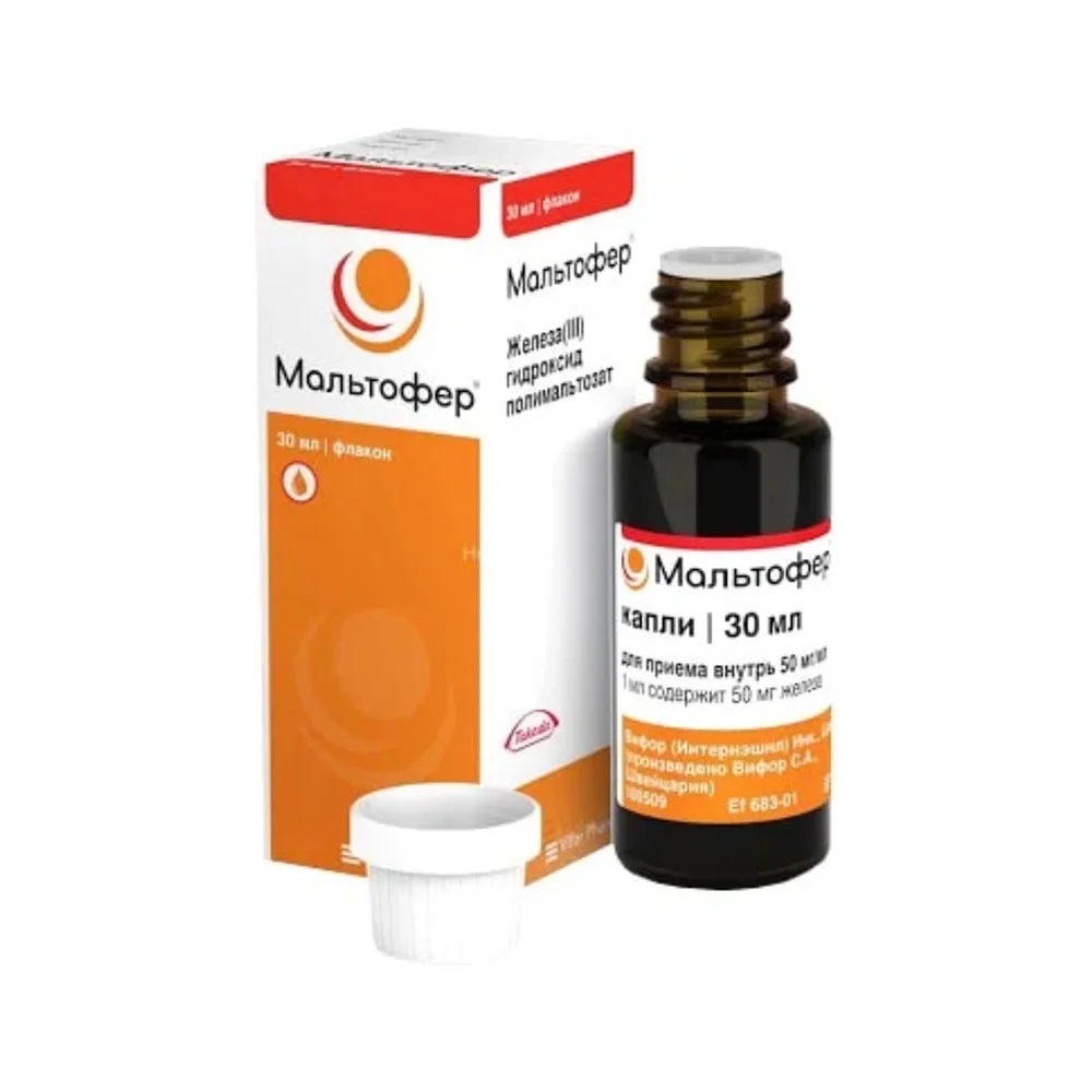 Мальтофер капли для приема внутрь 50мг/мл 30мл флакон-капельница №1