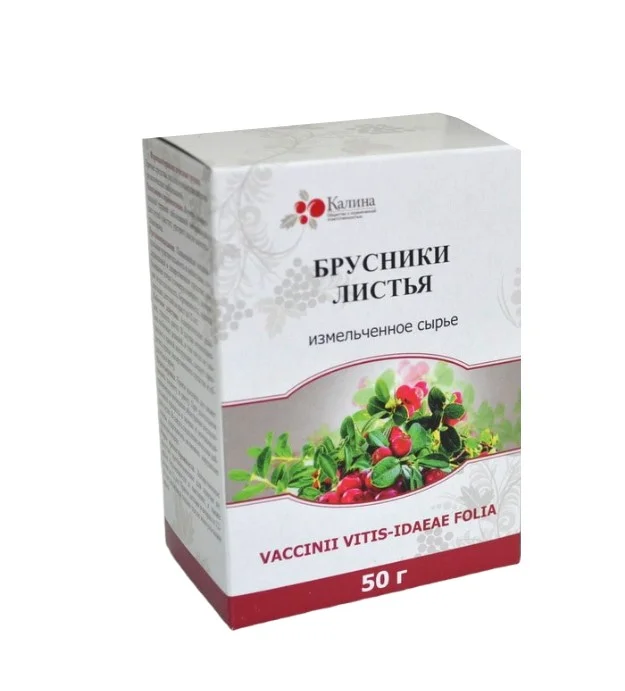 Брусники листья лек. сырье измельчен. 50г упаковка №1
