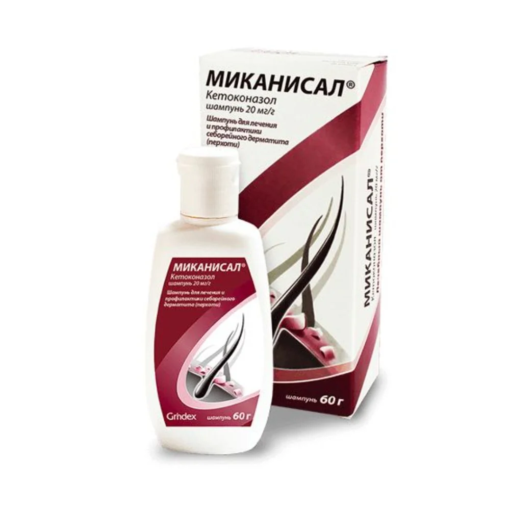 Миканисал шампунь 20мг/г 60г флакон №1