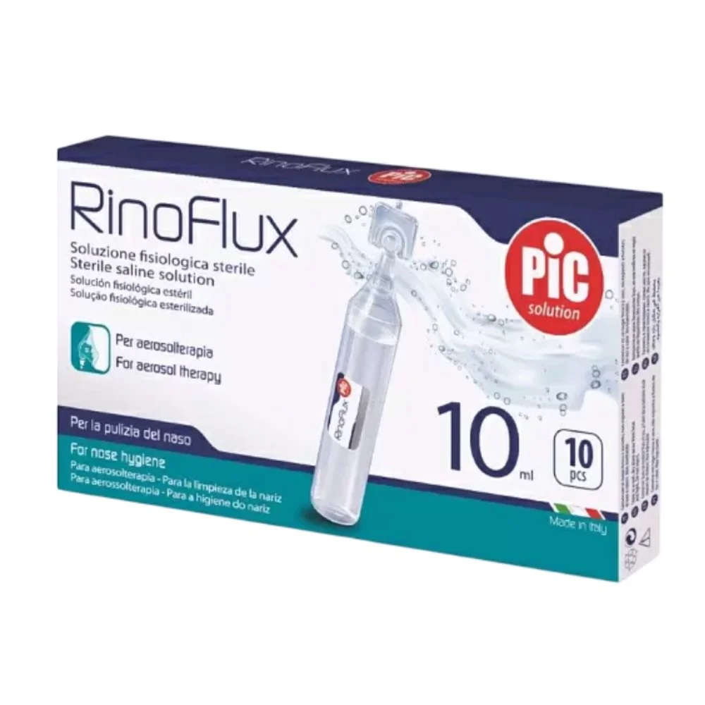 RinoFlux раствор физиологический для ингаляций и очистки носа стерильн. 10мл №10