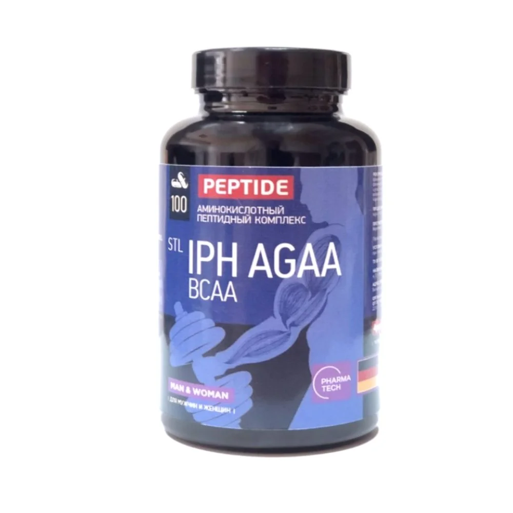 Аминокислотный пептидный комплекс STL IPH AGAA BCAA БАД капсулы 500мг флакон №100