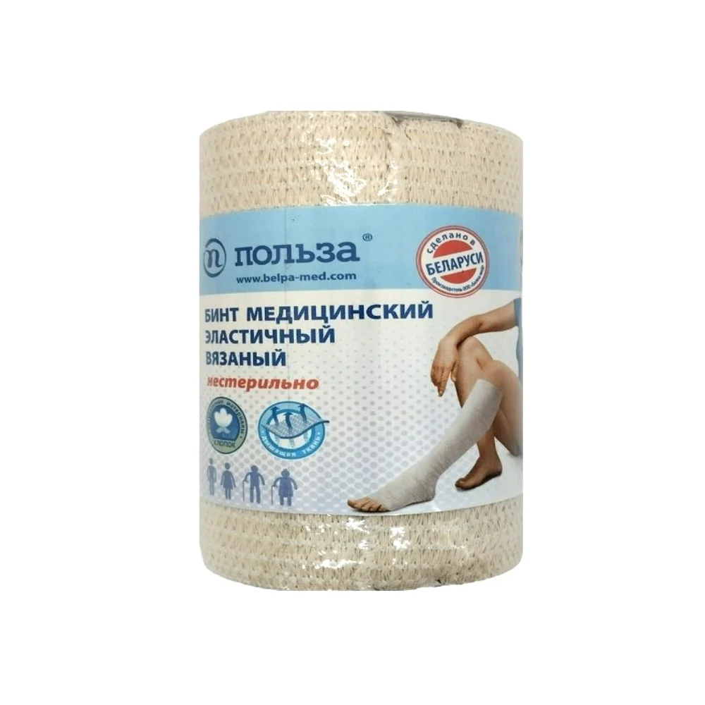 Бинт медицинский эластичный вязаный 3,5м 120мм №1