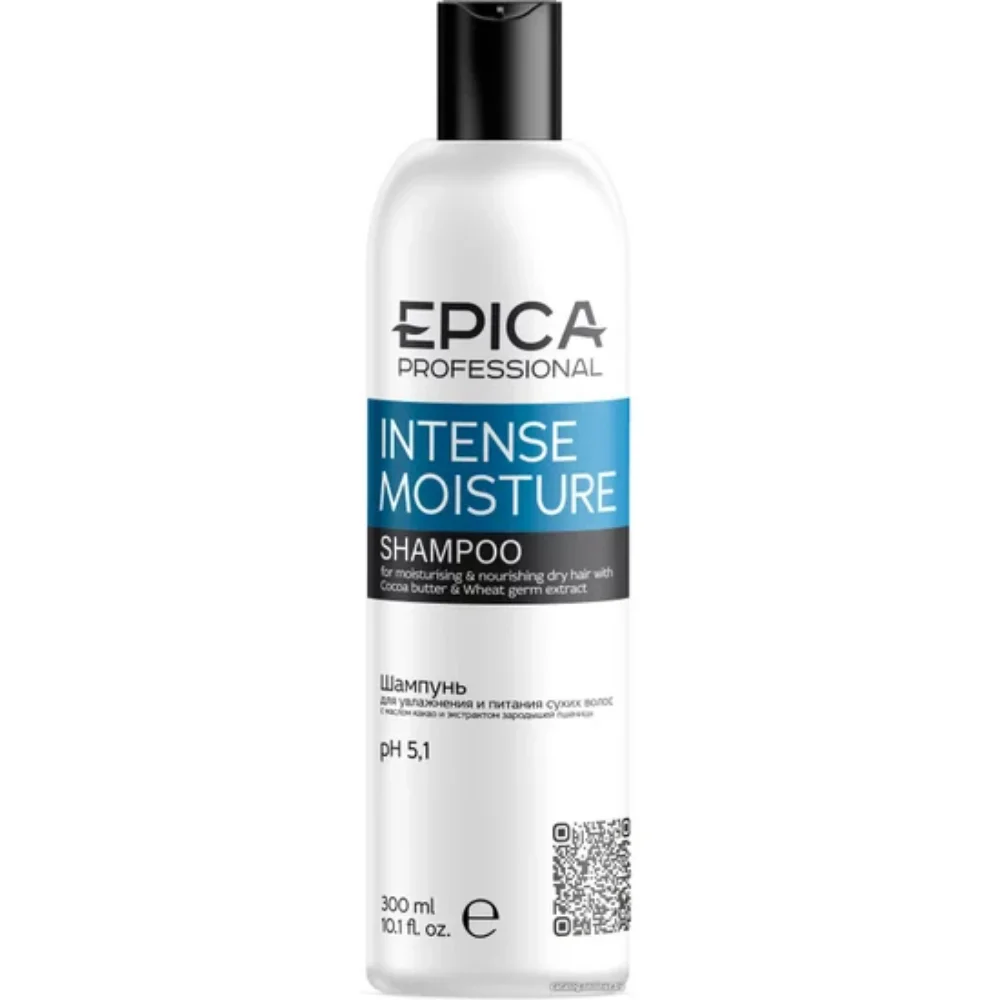 Шампунь EPICA Professional Intense Moisture для увлажнен. и питания сухих волос с маслом какао и зародышей пшеницы 300мл №1
