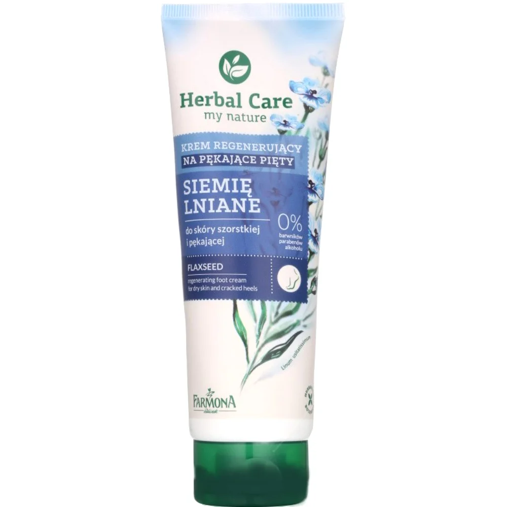 Крем для ног Farmona Herbal Care для сухой кожи ног и потрескавшихся пяток Семя льна 100мл №1