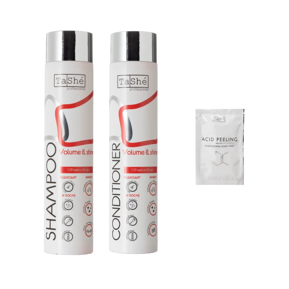 Набор косметический Tashe professional "Volume & shine" для блеска и объема волос №1
