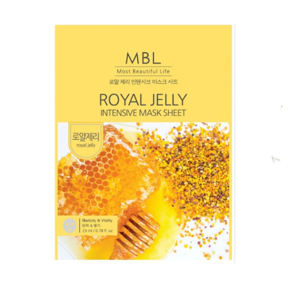 Маска для лица MBL тканевая интенсивная с пчелиным маточным молочком 23мл №1