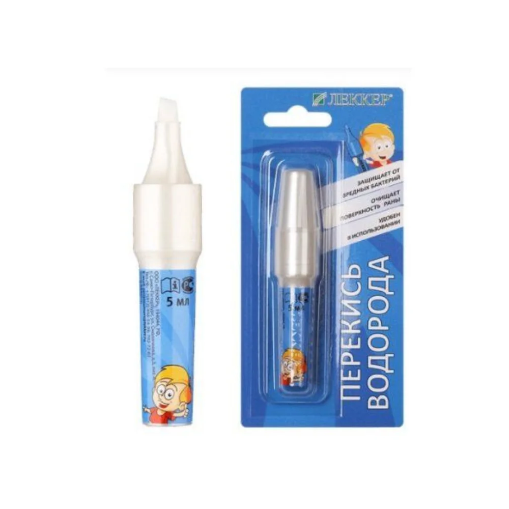 Леккер-Пв-3 (тип 3) устр-во полимерное с твердым пористым стержнем для хранения и нанесения р-ра перекиси водорода 3% 5мл №1