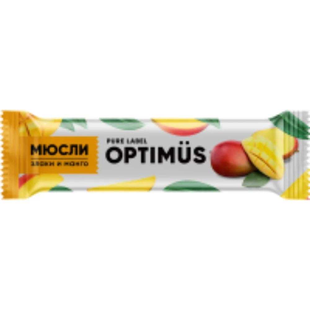 Батончик-мюсли Optimus злаки и манго 20г №1