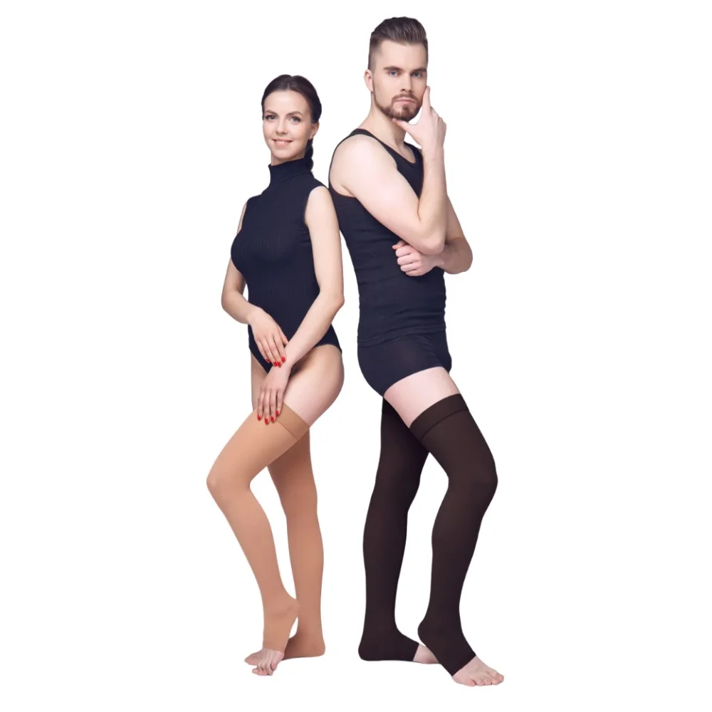 Чулки медицинские компрессионные выше колена без мыска м.4001 2 кл. компрессии, размер 2 (S), рост 2, бежевый пара №1