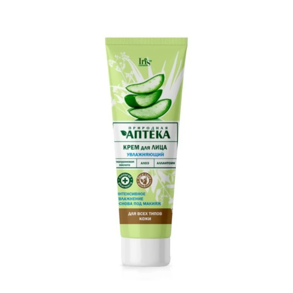 Крем для лица "Природная аптека" увлажняющий 100мл туба №1