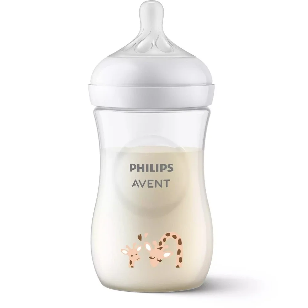 Бутылочка Avent Natural Response из полипропилена SCY903/66, декор Жираф, 87206 260мл №1