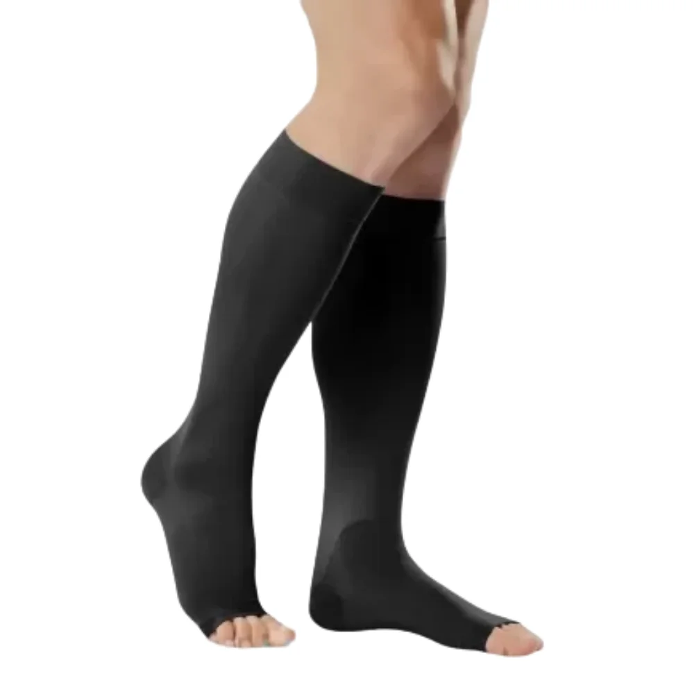 Гольфы компрессионные ELAST 0408 LUX без мыска, унисекс, 2 кл. компрессии размер 3, рост 1, черный №1