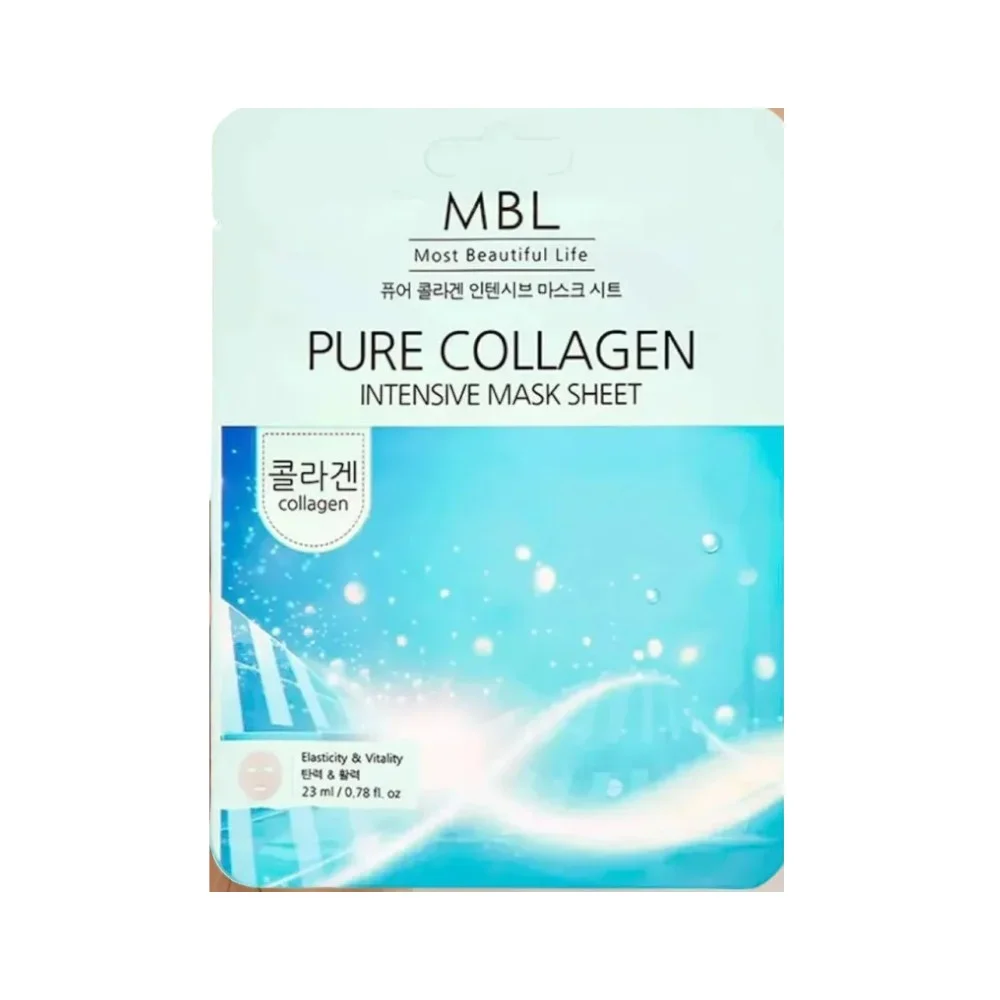 Маска для лица MBL тканевая интенсивная с коллагеном 23мл №1