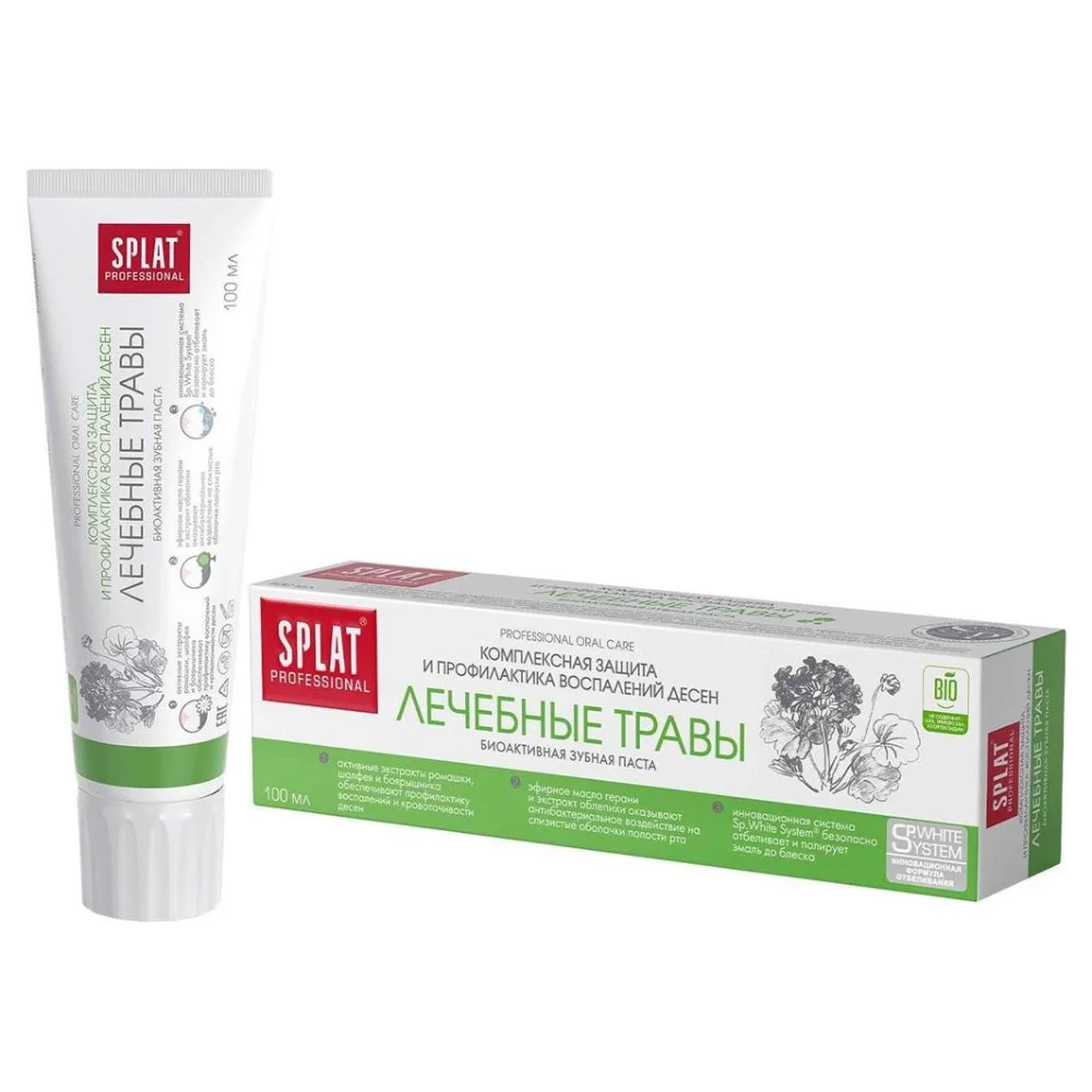 Зубная паста SPLAT Professional Лечебные травы 100мл №1