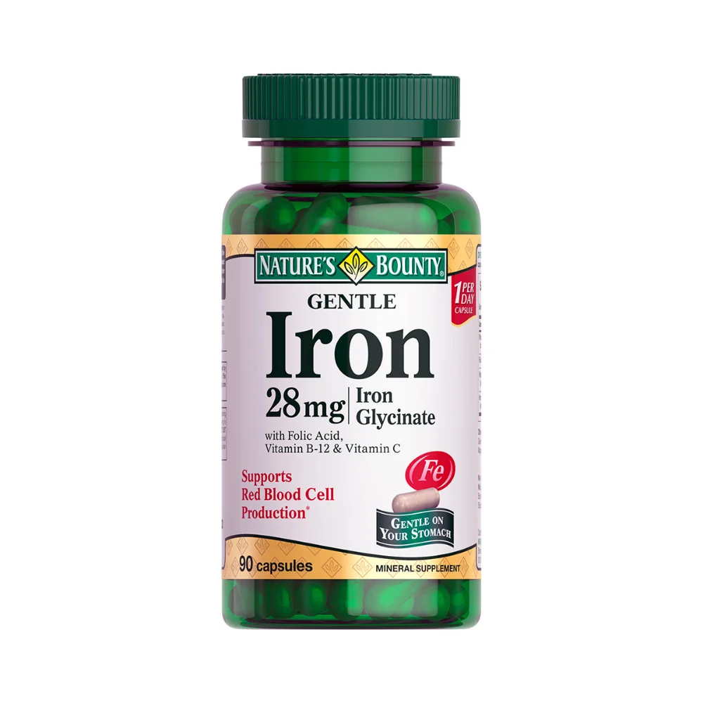 Железо легкодоступное 28мг "Naturе's Bounty" БАД капсулы флакон №90