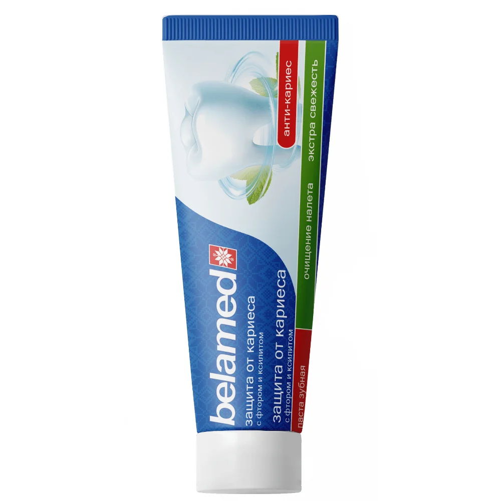 Зубная паста Belamed Защита от кариеса с фтором и ксилитом 135г №1