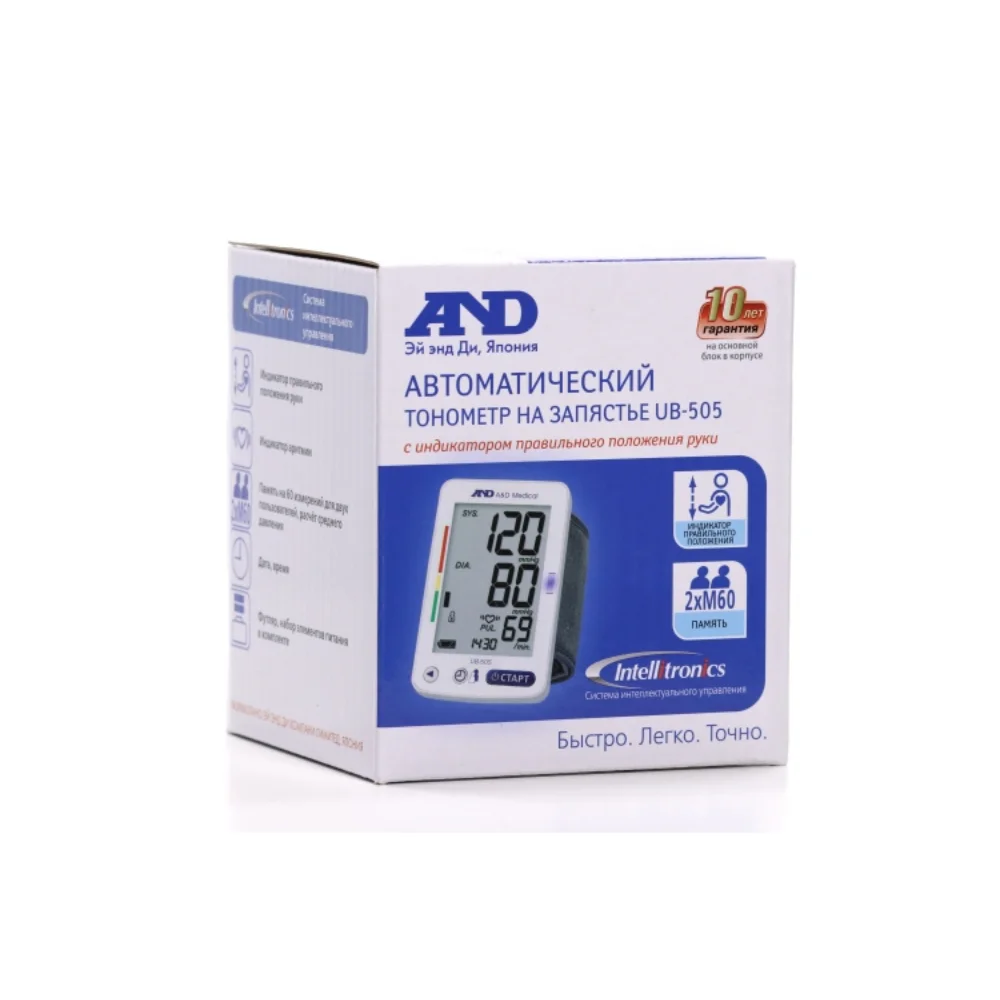 Измеритель артериальн. давления цифровой A & D автомат. UB-505 на запястье №1