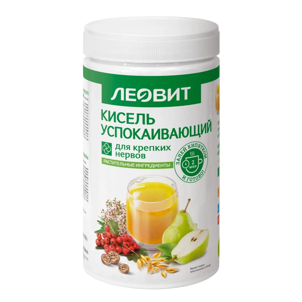 Кисель "Успокаивающий" "Леовит" спец. продукт диетического профилактического питания 400г банка №1