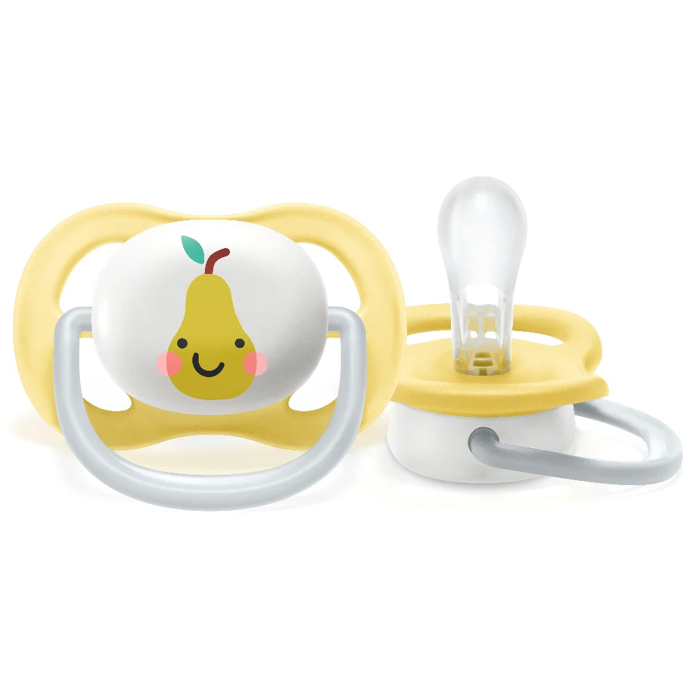 Пустышка Avent Ultra Air декор силиконовая код 86919 0-6 мес. яблоко/груша №2