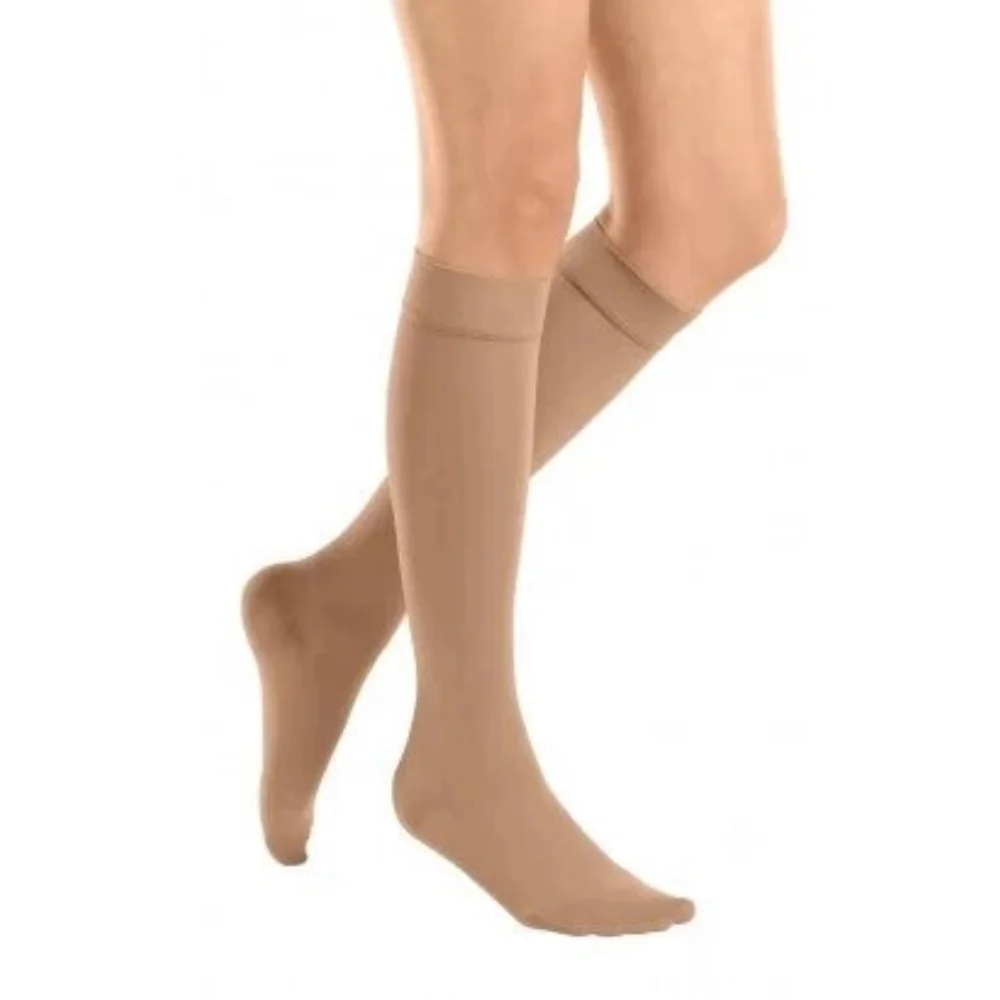 Чулки компрессионные ELAST 0403 LUX без мыска, унисекс, 2 кл. компрессии размер 5, рост 2, песочный №1