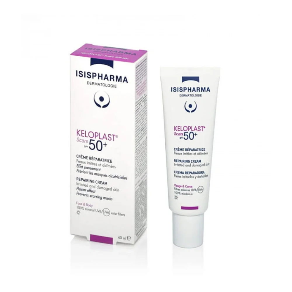 Крем Isispharma Keloplast Scars восстанавливающий защитный SPF 50+ для чувствит. кожи 40мл №1