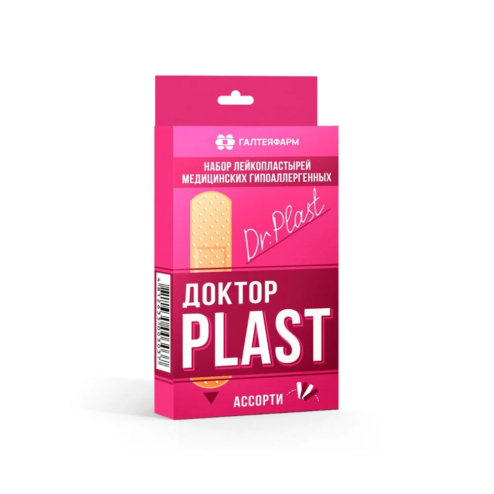 Лейкопластыри бактерицидные: набор "Доктор PLAST" Ассорти набор №1