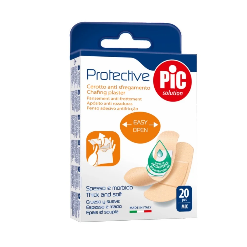 Пластырь Protective защитный с антибактериальной подушечкой набор №20