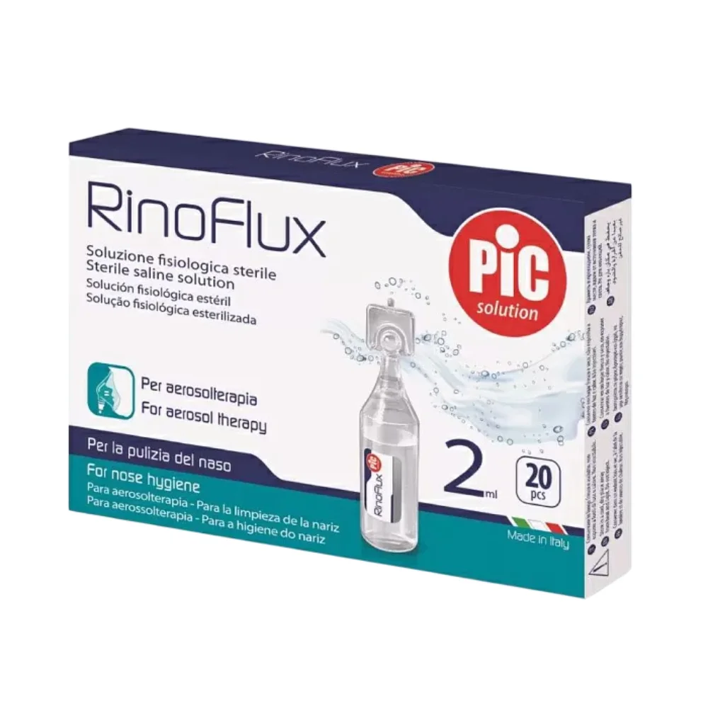 RinoFlux раствор физиологический для ингаляций и очистки носа стерильн. 2мл №20