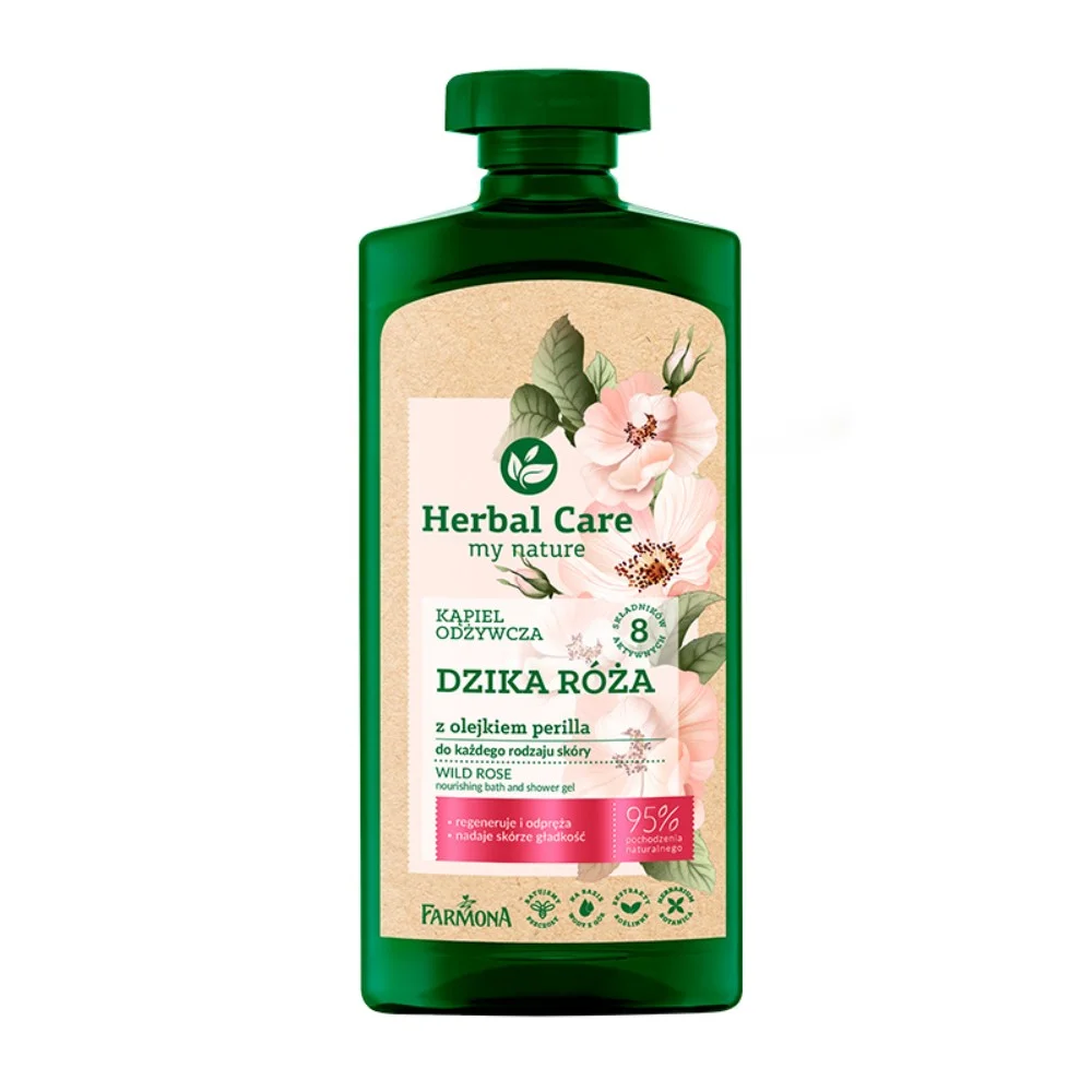 Гель для ваны и душа Farmona Herbal Care питательный Шиповник и масло периллы 500мл №1
