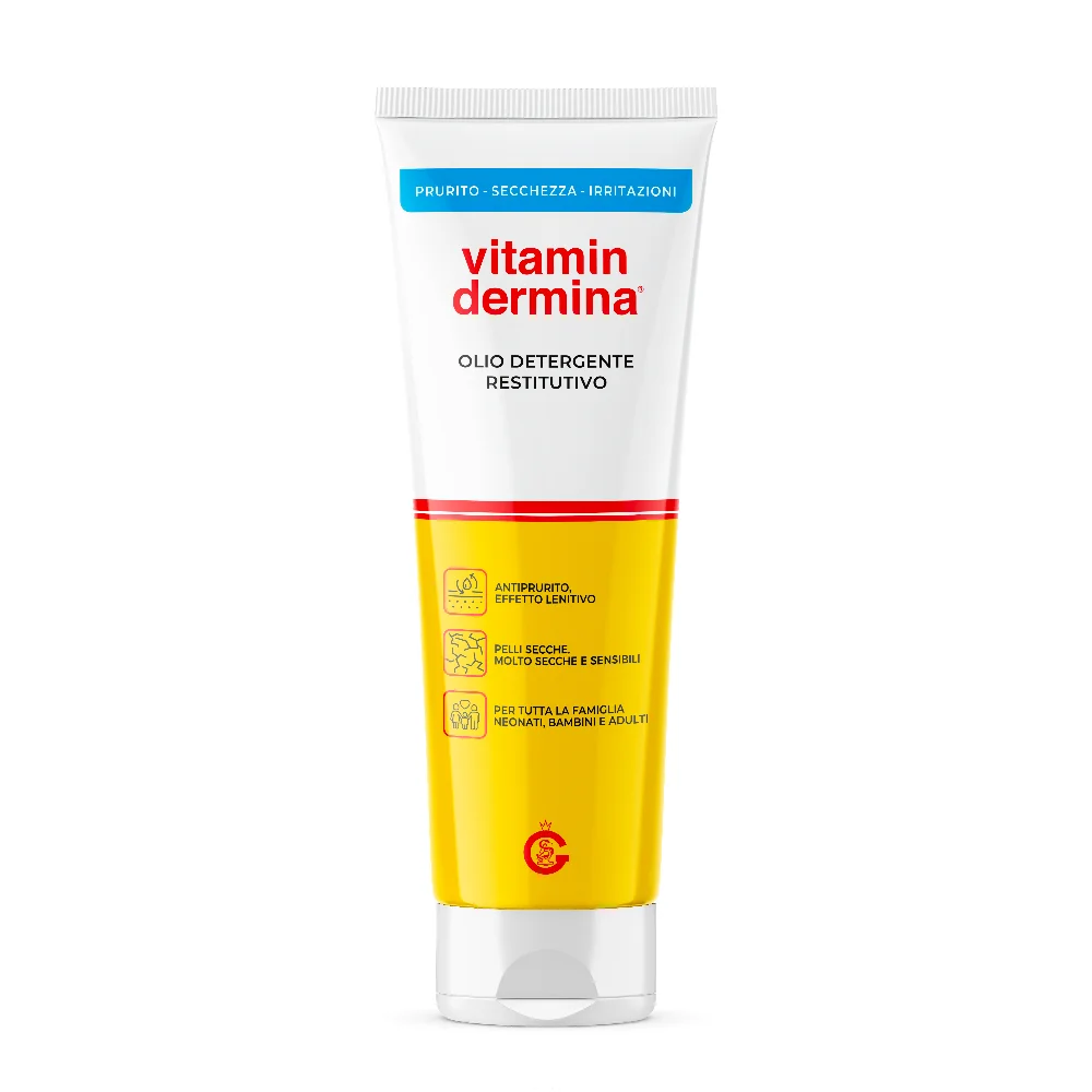 Масло Vitamindermina восстанавливающее, очищающее для сухой и очень сухой кожи для младенцев, детей и взрослых 250мл №1