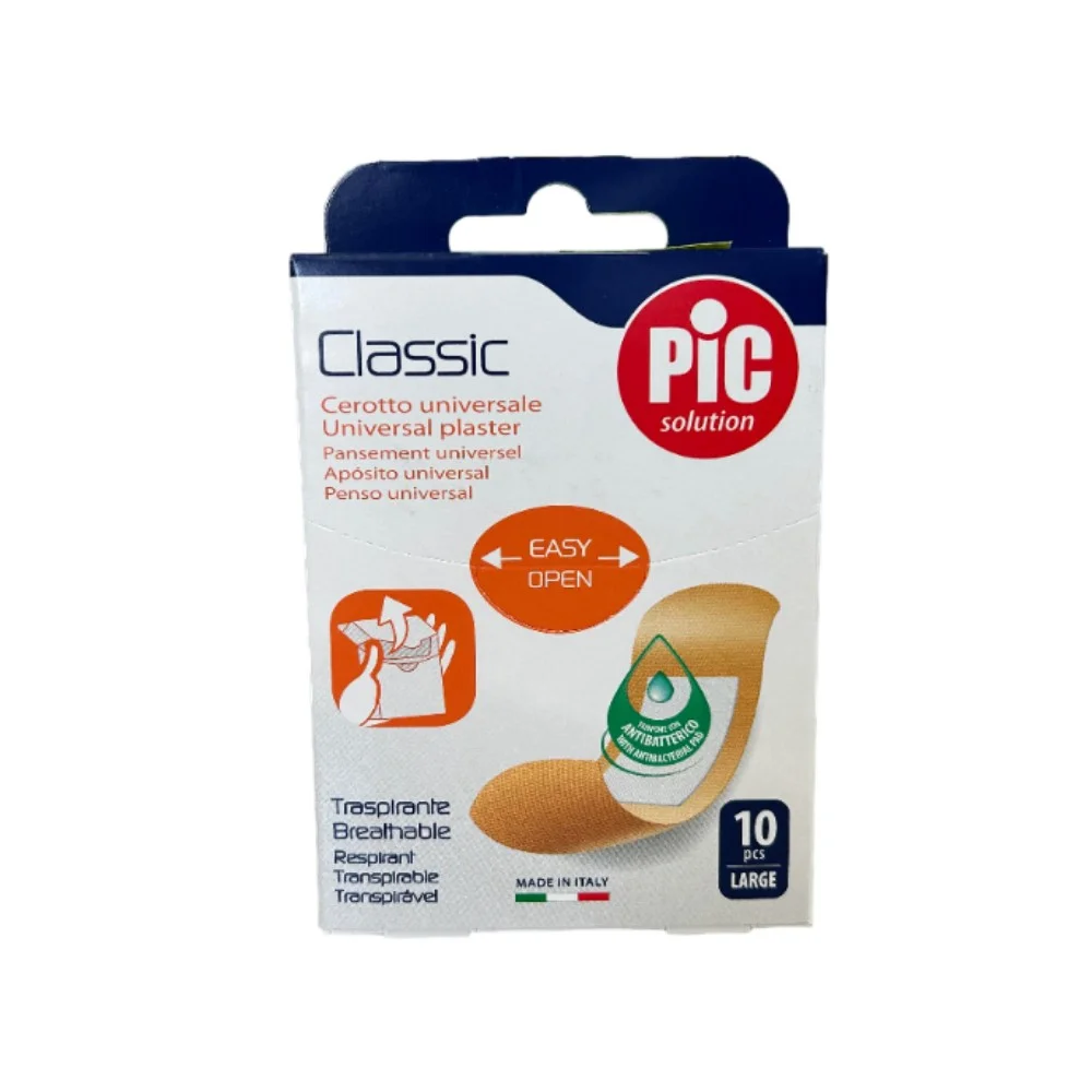 Пластырь Classic универсальный с антибактериальной подушечкой 25мм 72мм №10