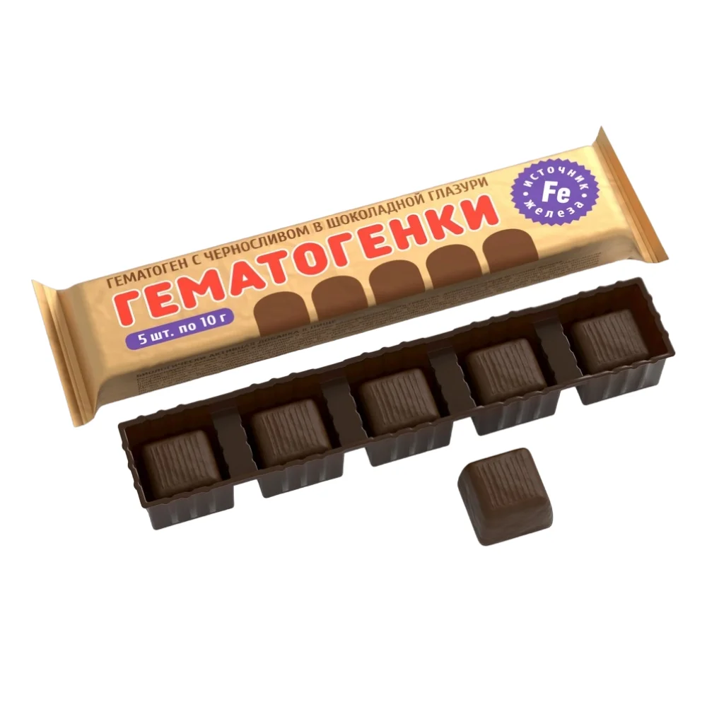 Гематоген с черносливом БАД в шоколадной глазури 10г №5
