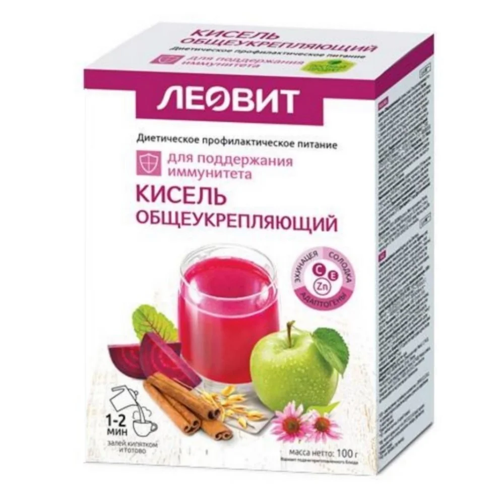Кисель "Общеукрепляющий" "Леовит" спец. продукт диетического профилактического питания 20г пакет №5