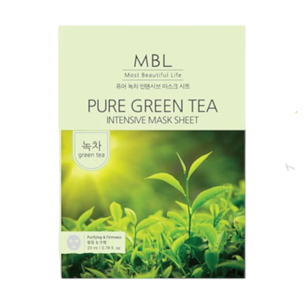 Маска для лица MBL тканевая интенсивная с экстрактом зеленого чая 23мл №1