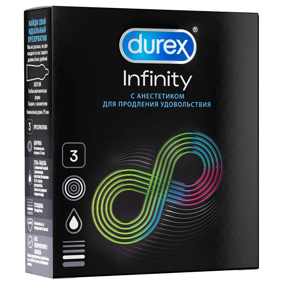Презервативы Durex Infinity с анестетиком №3