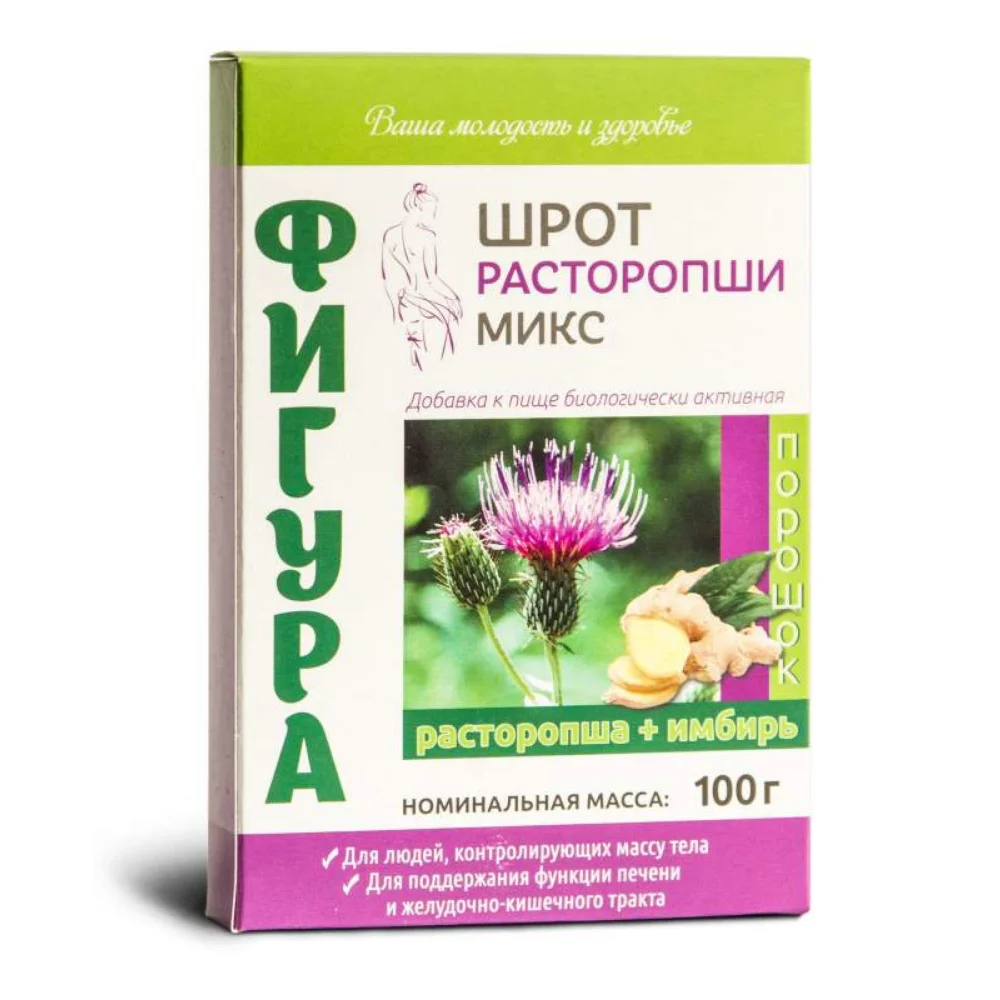 Шрот расторопши микс "Фигура" БАД пор-к 100г упаковка №1